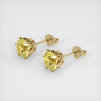 1.64 Ct.Tw. Yellow Sapphire Earrings, 14K Yellow Gold 2
