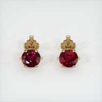 2.23 Ct.Tw. Ruby Earrings, 14K Yellow Gold 1