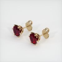 <span>2.23</span>&nbsp;<span class="tooltip-light">Ct.Tw.<span class="tooltiptext">Total Carat Weight</span></span> Ruby Earrings, 14K Yellow Gold 2