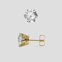 <span>2.16</span>&nbsp;<span class="tooltip-light">Ct.Tw.<span class="tooltiptext">Total Carat Weight</span></span> White Sapphire Earrings, 14K Yellow Gold 2