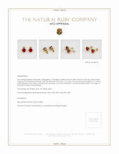 Ruby Earrings 2.39 Ct.Tw.Total Carat Weight 14K Yellow Gold Appraisal