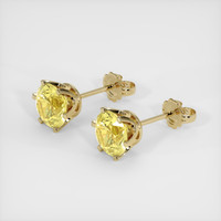1.58 Ct.Tw. Yellow Sapphire Earrings, 14K Yellow Gold 2