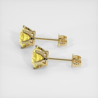 1.58 Ct.Tw. Yellow Sapphire Earrings, 14K Yellow Gold 3