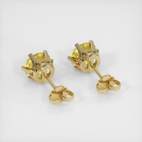 1.58 Ct.Tw. Yellow Sapphire Earrings, 14K Yellow Gold 4
