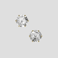 <span>2.16</span>&nbsp;<span class="tooltip-light">Ct.Tw.<span class="tooltiptext">Total Carat Weight</span></span> White Sapphire Earrings, 18K Yellow Gold 1