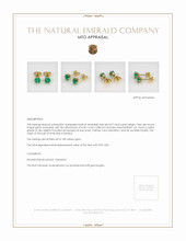 Emerald Earrings 0.57 Ct.Tw.Total Carat Weight, 18K Yellow Gold Appraisal