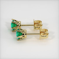 Emerald Earrings 0.57 Ct.Tw.Total Carat Weight, 18K Yellow Gold Preview