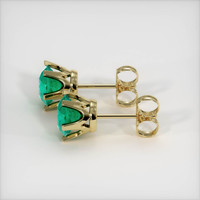 Studs Emerald Earrings 2.10 Ct.Tw.Total Carat Weight, 18K Yellow Gold Preview