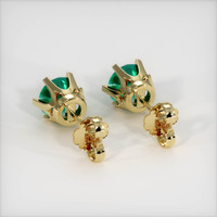 Studs Emerald Earrings 2.10 Ct.Tw.Total Carat Weight, 18K Yellow Gold Preview