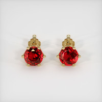 Ruby Earrings 2.39 Ct.Tw.Total Carat Weight, 18K Yellow Gold Preview