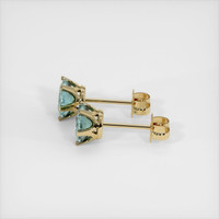 <span>1.10</span>&nbsp;<span class="tooltip-light">Ct.Tw.<span class="tooltiptext">Total Carat Weight</span></span> Sapphire Earrings, 18K Yellow Gold 3