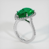 7.61 Ct. Emerald Ring, Platinum 950 2