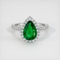 1.49 Ct. Emerald Ring, Platinum 950 1