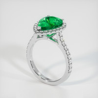 3.07 Ct. Emerald Ring, Platinum 950 2