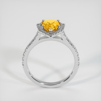 2.09 Ct. Orangish Yellow Sapphire Ring, Platinum 950 3