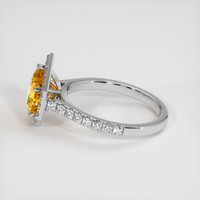 2.09 Ct. Orangish Yellow Sapphire Ring, Platinum 950 4