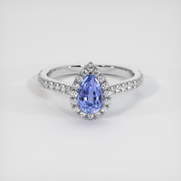 0.87 Ct. Blue Sapphire Ring, Platinum 950 1