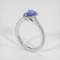 0.87 Ct. Blue Sapphire Ring, Platinum 950 2