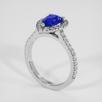 1.05 Ct. Blue Sapphire Ring, Platinum 950 2