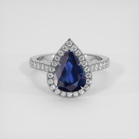 2.96 Ct. Blue Sapphire Ring, Platinum 950 1