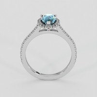 1.14 Ct. Greenish Blue Sapphire Ring, Platinum 950 3