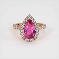 2.06 Ct. Pink Sapphire Ring, 14K Rose Gold 1