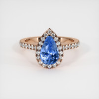 1.60 Ct. Sapphire Ring, 14K Rose Gold 1