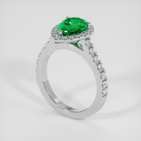 1.61 Ct. Emerald Ring, Silver 2