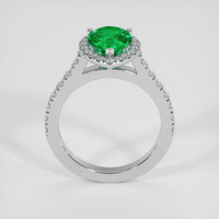1.61 Ct. Emerald Ring, Silver 3