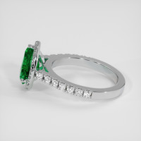 1.61 Ct. Emerald Ring, Silver 4