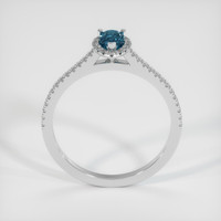 0.55 Ct. Greenish Blue Sapphire Ring, 10K White Gold 3