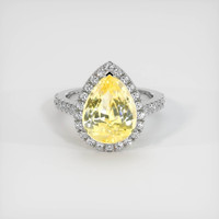 5.50 Ct. Yellow Sapphire Ring, 10K White Gold 1