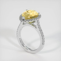 5.50 Ct. Yellow Sapphire Ring, 10K White Gold 2