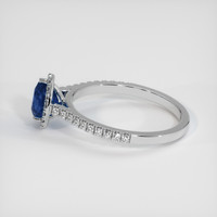 1.33 Ct. Blue Sapphire Ring, 14K White Gold 4