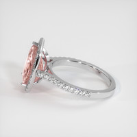 4.17 Ct. Padparadscha Sapphire Ring, 14K White Gold 4