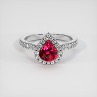 2.01 Ct. Ruby Ring, 14K White Gold 1