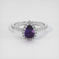 1.71 Ct. Purple Sapphire Ring, 14K White Gold 1