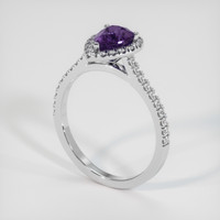 1.71 Ct. Purple Sapphire Ring, 14K White Gold 2
