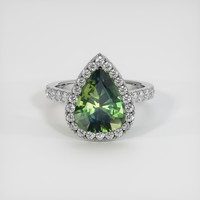 3.05 Ct. Sapphire Ring, 14K White Gold 1