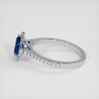 1.45 Ct. Blue Sapphire Ring, 14K White Gold 4