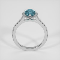 1.31 Ct. Greenish Blue Sapphire Ring, 14K White Gold 3