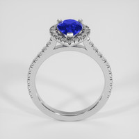 1.05 Ct. Blue Sapphire Ring, 14K White Gold 3