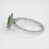 0.86 Ct. Yellowish Green Sapphire Ring, 14K White Gold 4