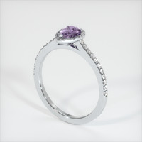 0.73 Ct. Sapphire Ring, 14K White Gold 2