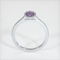 0.73 Ct. Purple Sapphire Ring, 14K White Gold 3