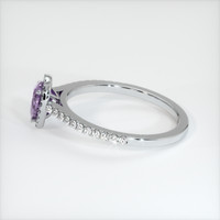 0.73 Ct. Purple Sapphire Ring, 14K White Gold 4