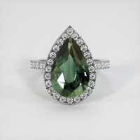 3.59 Ct. Sapphire Ring, 14K White Gold 1