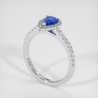 0.98 Ct. Sapphire Ring, 18K White Gold 2