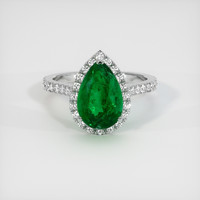 2.97 Ct. Emerald Ring, 18K White Gold 1