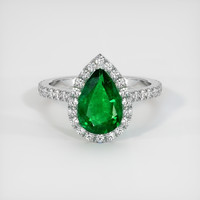 1.49 Ct. Emerald Ring, 18K White Gold 1